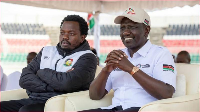 George Ruto (l) with his father, President William Ruto.